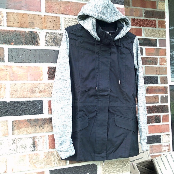 LAST ONE❗FALL BLACK HOODIE UTILITY JACKET - Picture 3 of 7